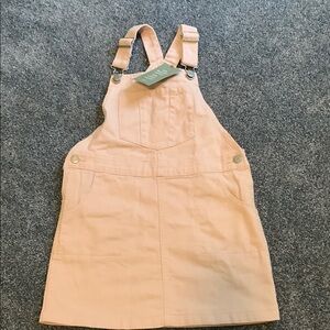 Girls peach overall dress. Size 7. H&M. NWT